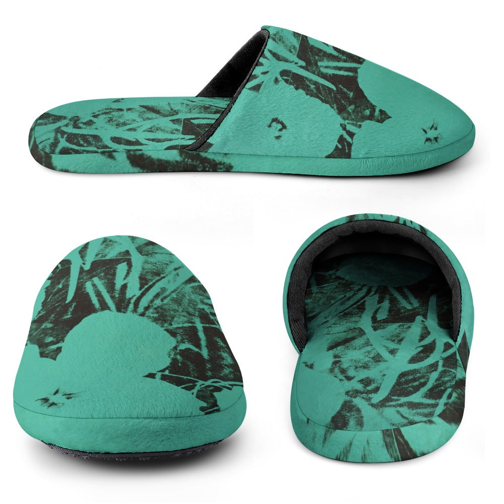 ANDY WARHOL - FLOWERS - WOMEN'S HOME SOFT ART SLIPPERS