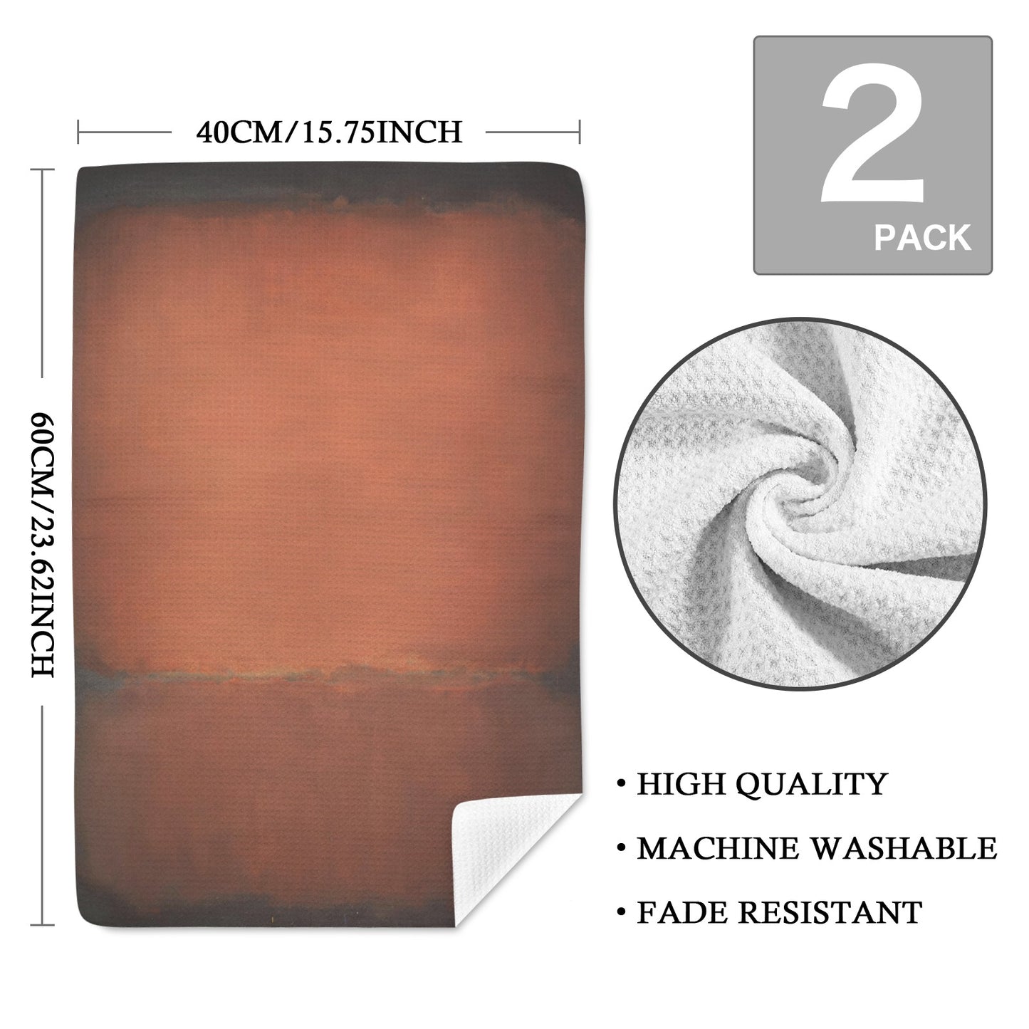 MARK ROTHKO - ABSTRACT - HAND TOWELS QTY 2