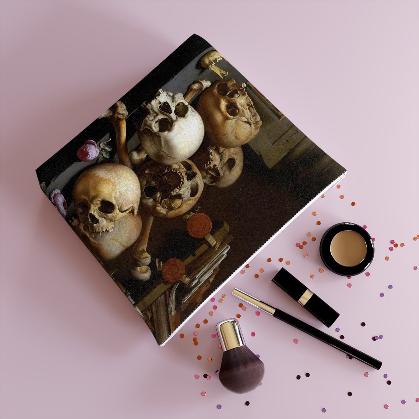 a picture of a group of skulls on a table