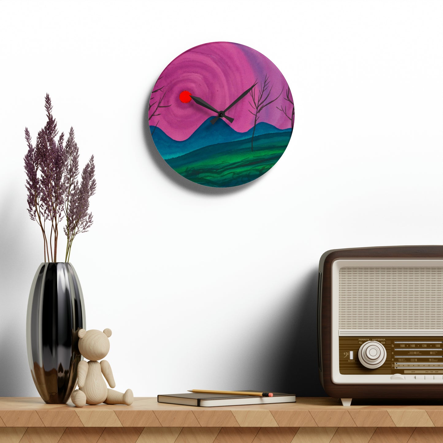 KARL WIENER - LANDSCHAFT - WALL CLOCK