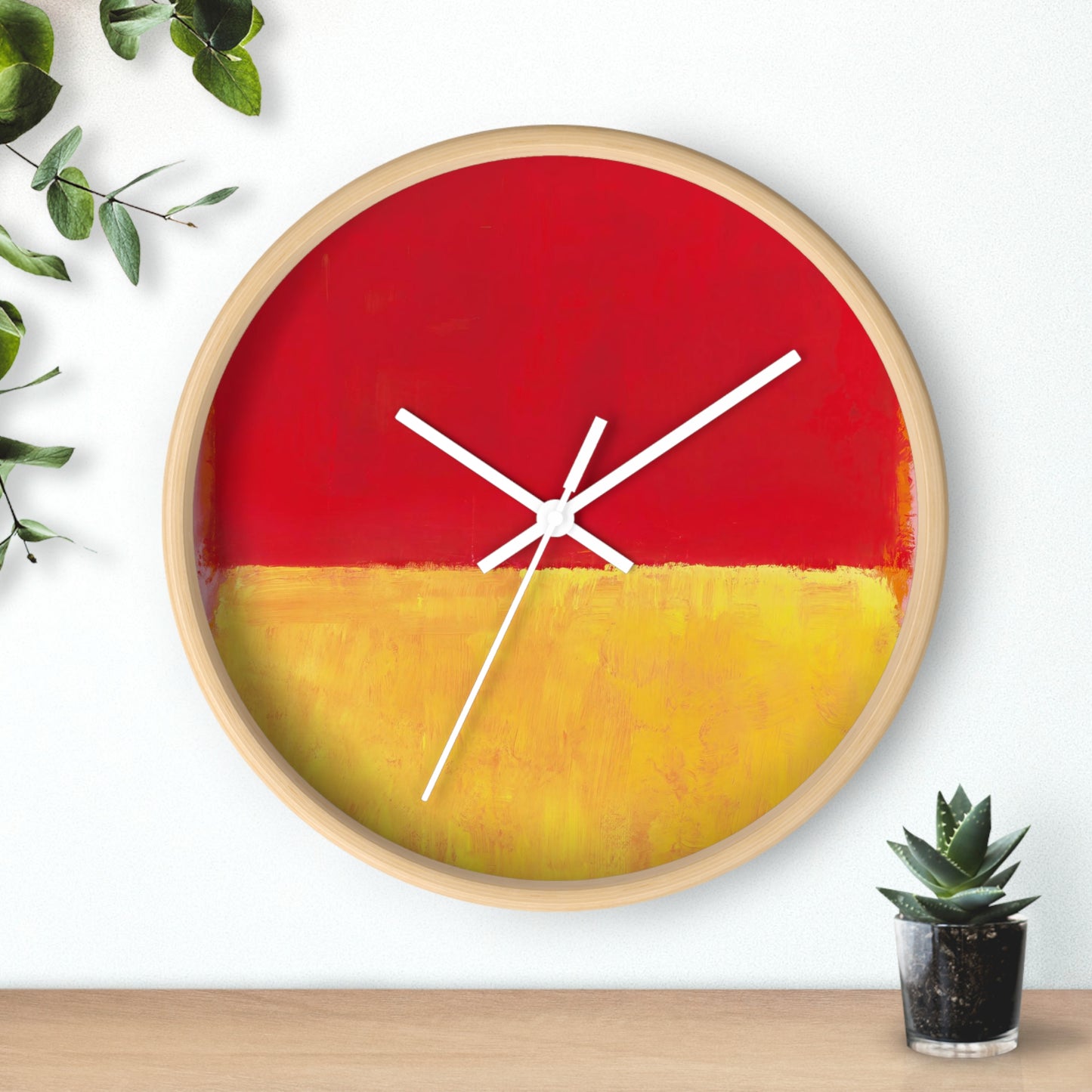 MARK ROTHKO - ABSTRACT - WOODEN WALL ART CLOCK