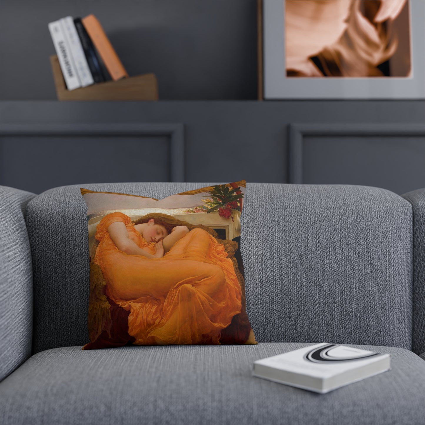 FREDERIC LEIGHTON - FLAMING JUNE - COTTON CUSHION