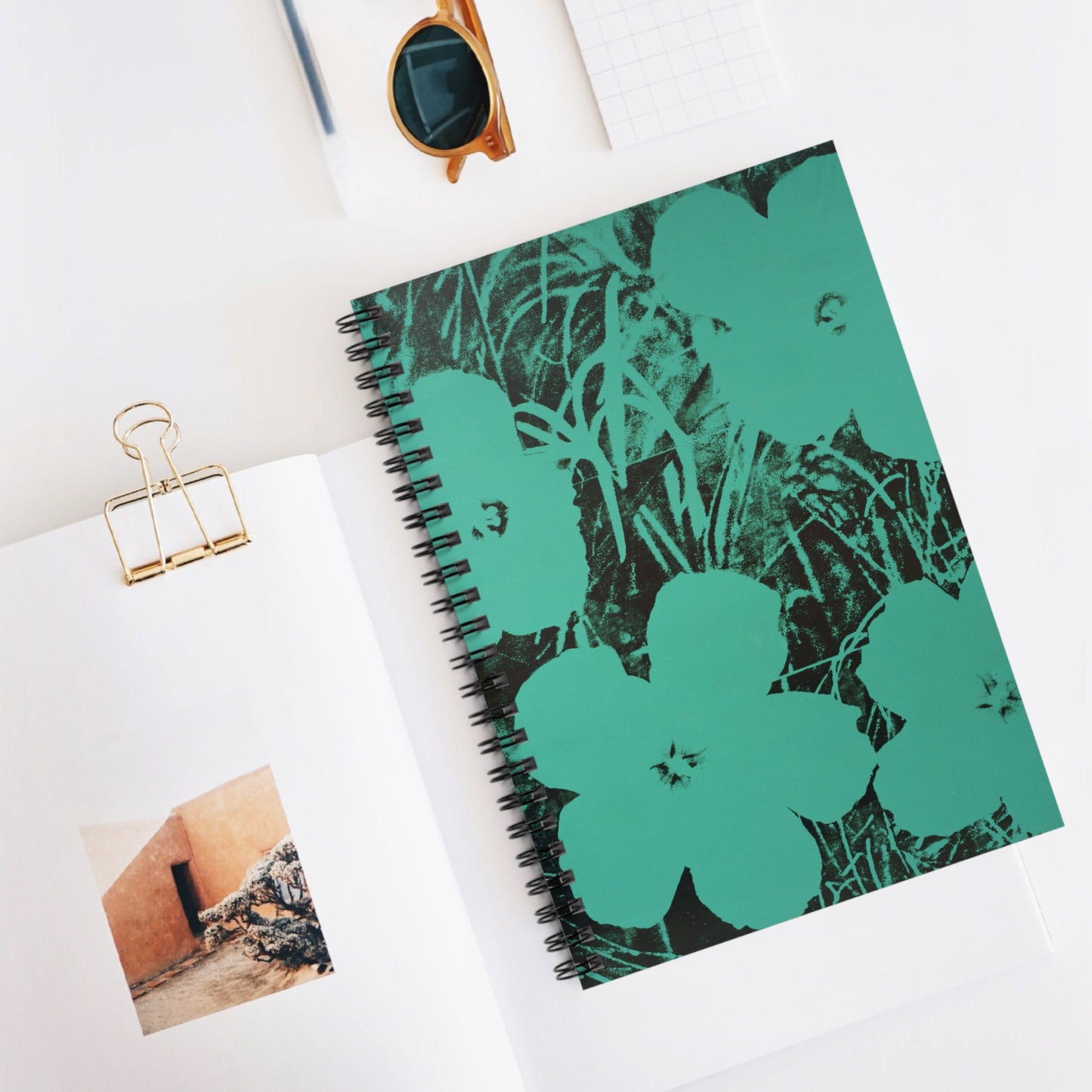 ANDY WARHOL - TEN-FOOT FLOWERS - SPIRAL ART NOTEBOOK