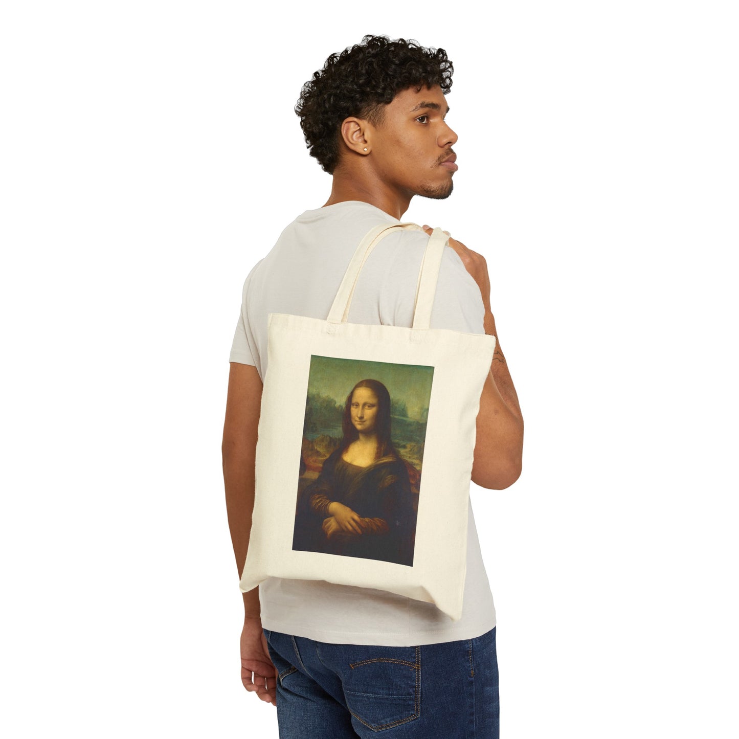 LEONARDO DA VINCI - MONA LISA - COTTON CANVAS TOTE