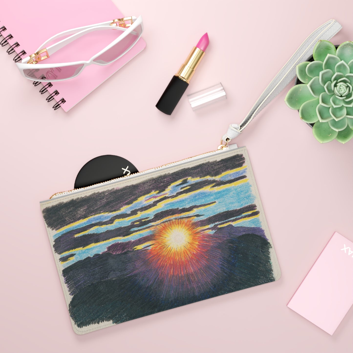 KARL WIENER - NATUR STUDIE XVI (1924) - VEGAN SAFFIANO PATTERN ART CLUTCH