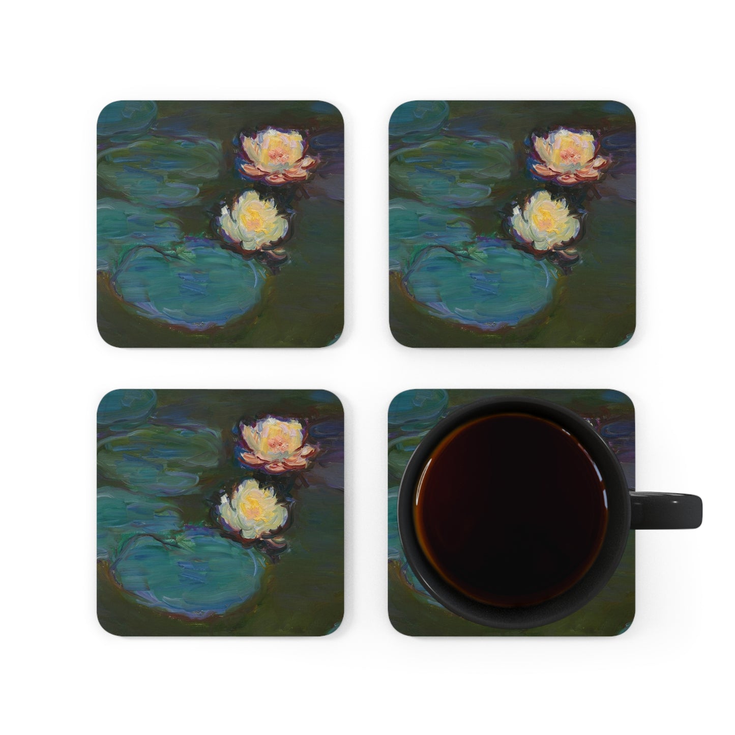 CLAUDE MONET - NYMPHEAS - COASTER SET