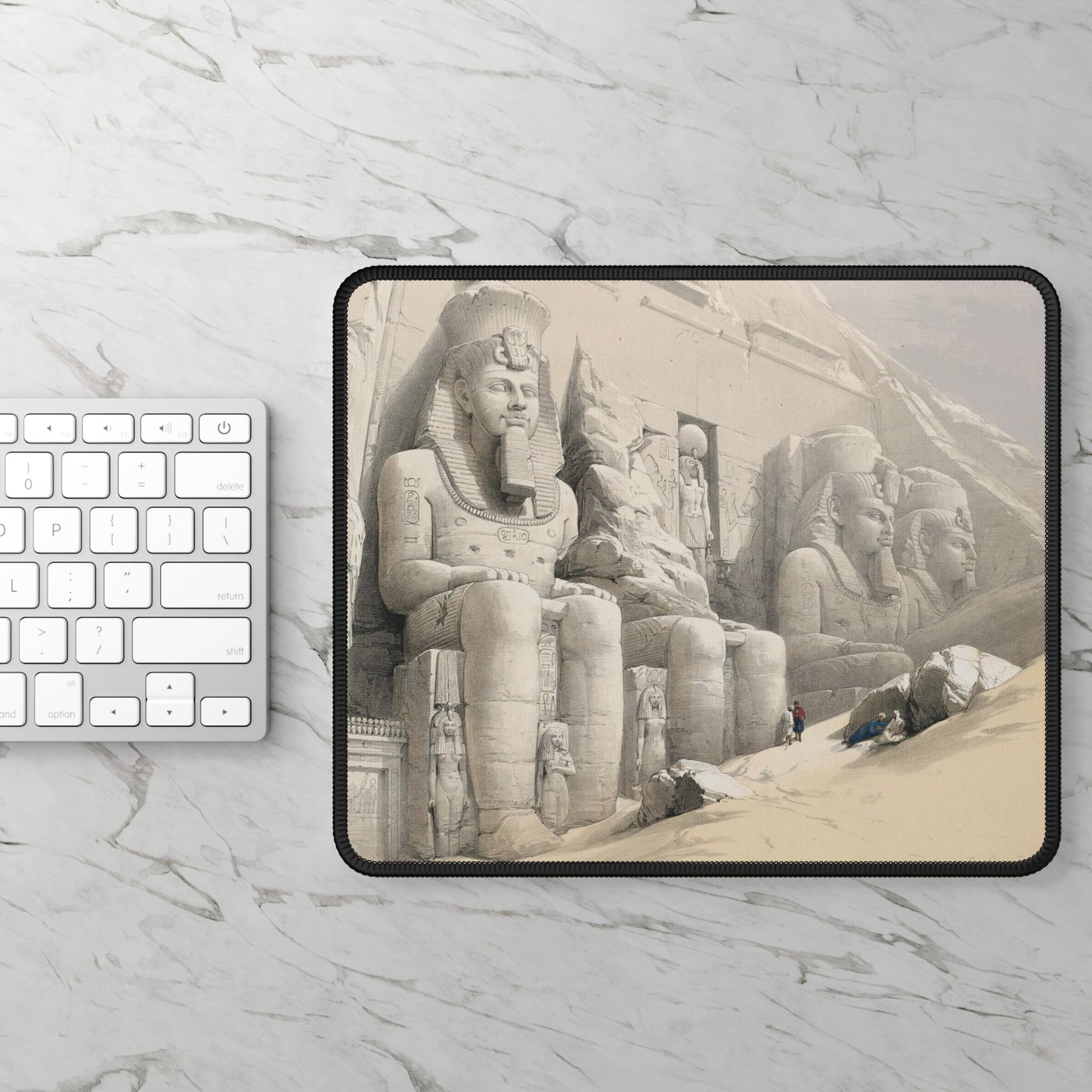 DAVID ROBERTS - THE GREAT TEMPLE OF ABOO SIMBLE. NUBIA - GAMING MOUSE PAD