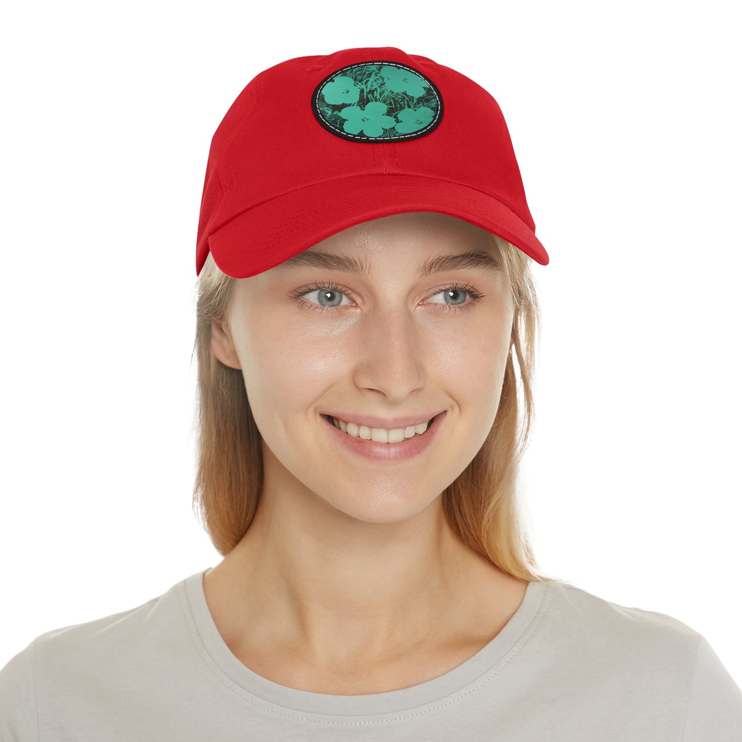 ANDY WARHOL - TEN-FOOT FLOWERS - UNISEX HAT W/ ROUND PATCH