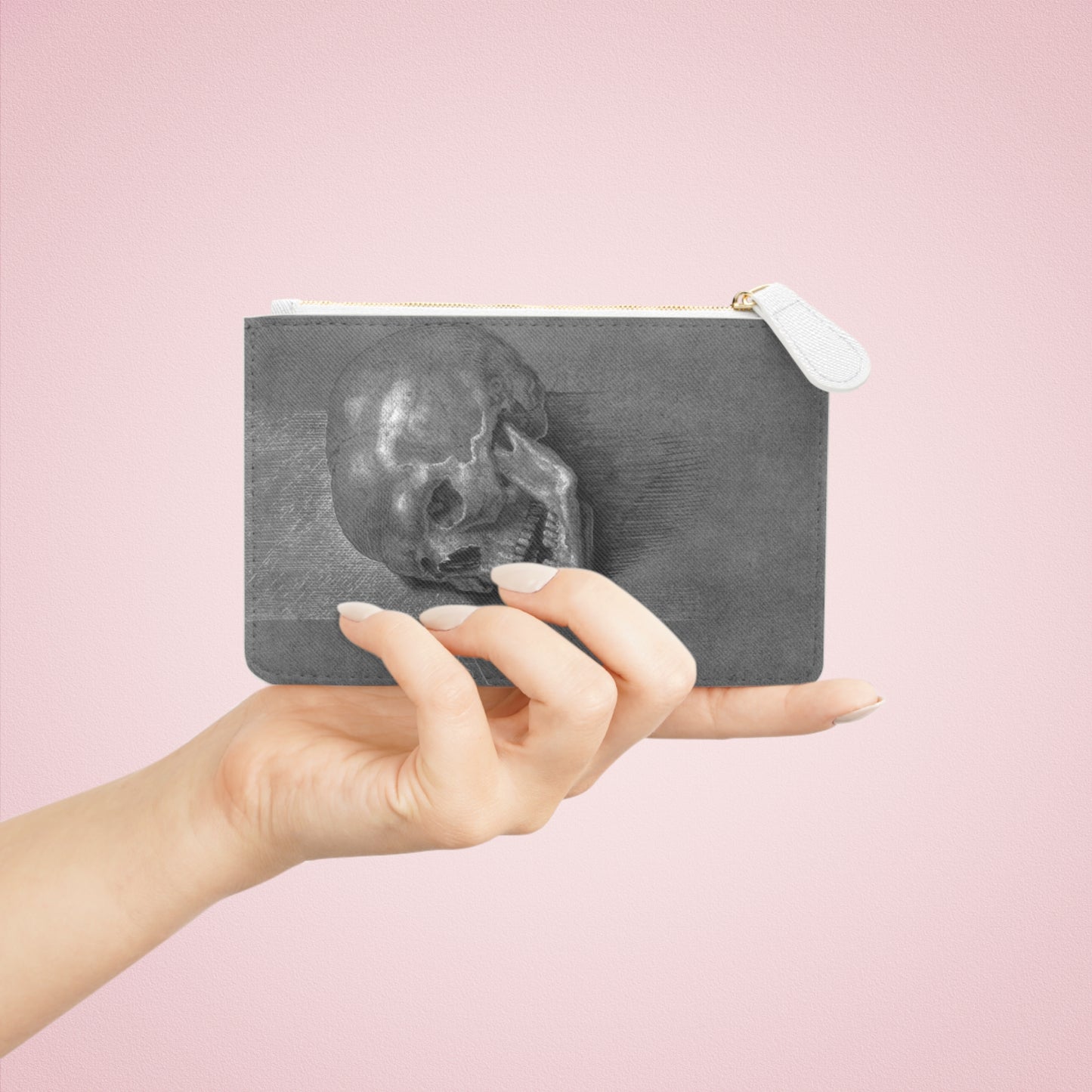 ALBRECHT DURER - SKULL - VEGAN MINI ART CLUTCH