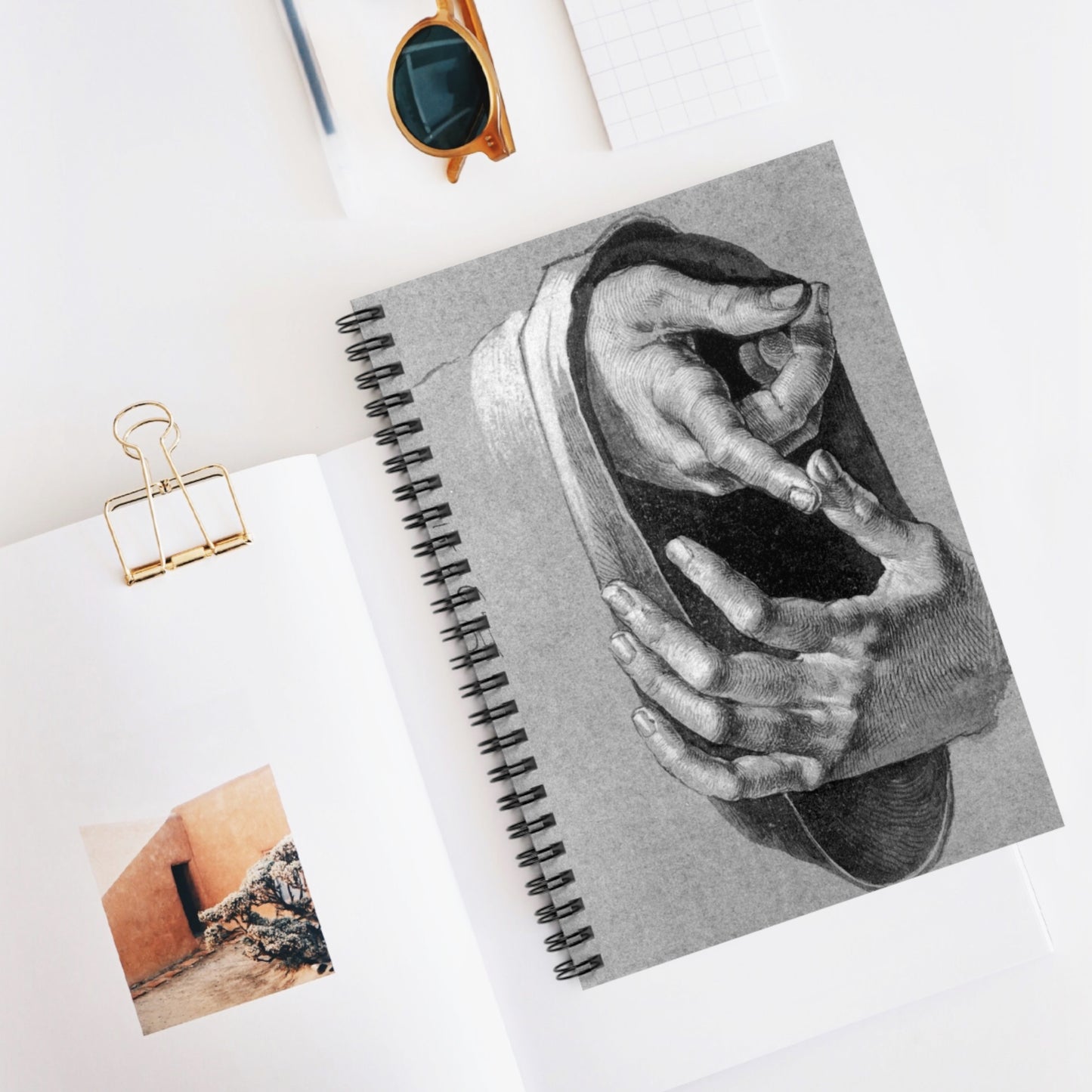 ALBRECHT DURER - HANDS OF 12 YEAR-OLD CHRIST - SPIRAL ART NOTEBOOK
