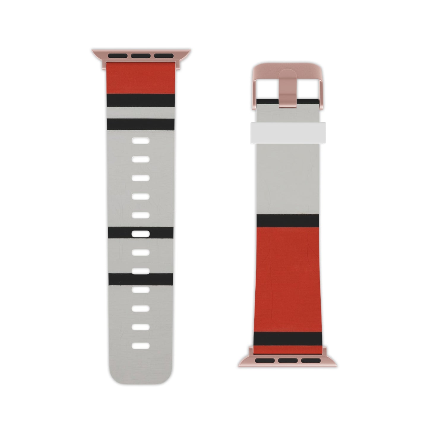 PIET MONDRIAN - COMPOSITION OF RED AND WHITE; Nom 1, COMPOSITION No. 4 WITH RED AND BLUE - ART WATCH BAND FOR APPLE WATCH