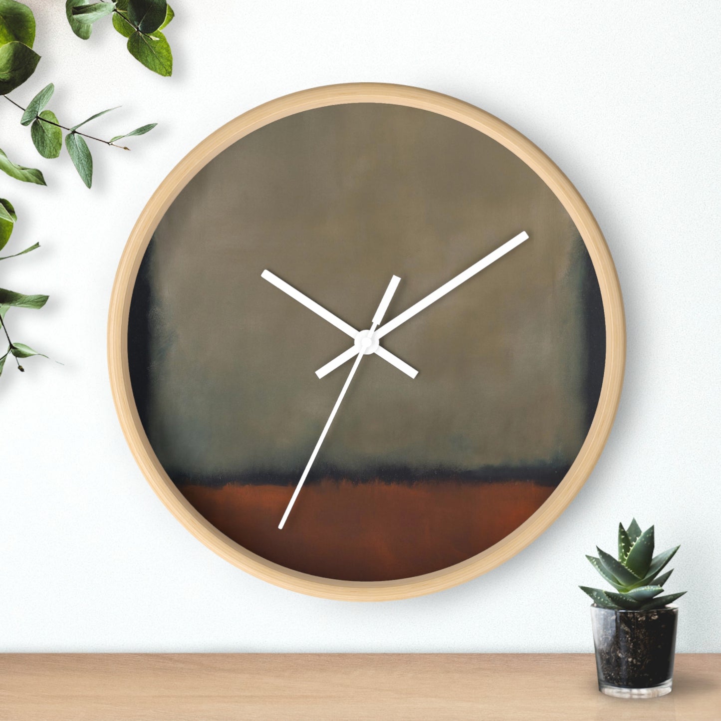 MARK ROTHKO - ABSTRACT - WOODEN WALL ART CLOCK