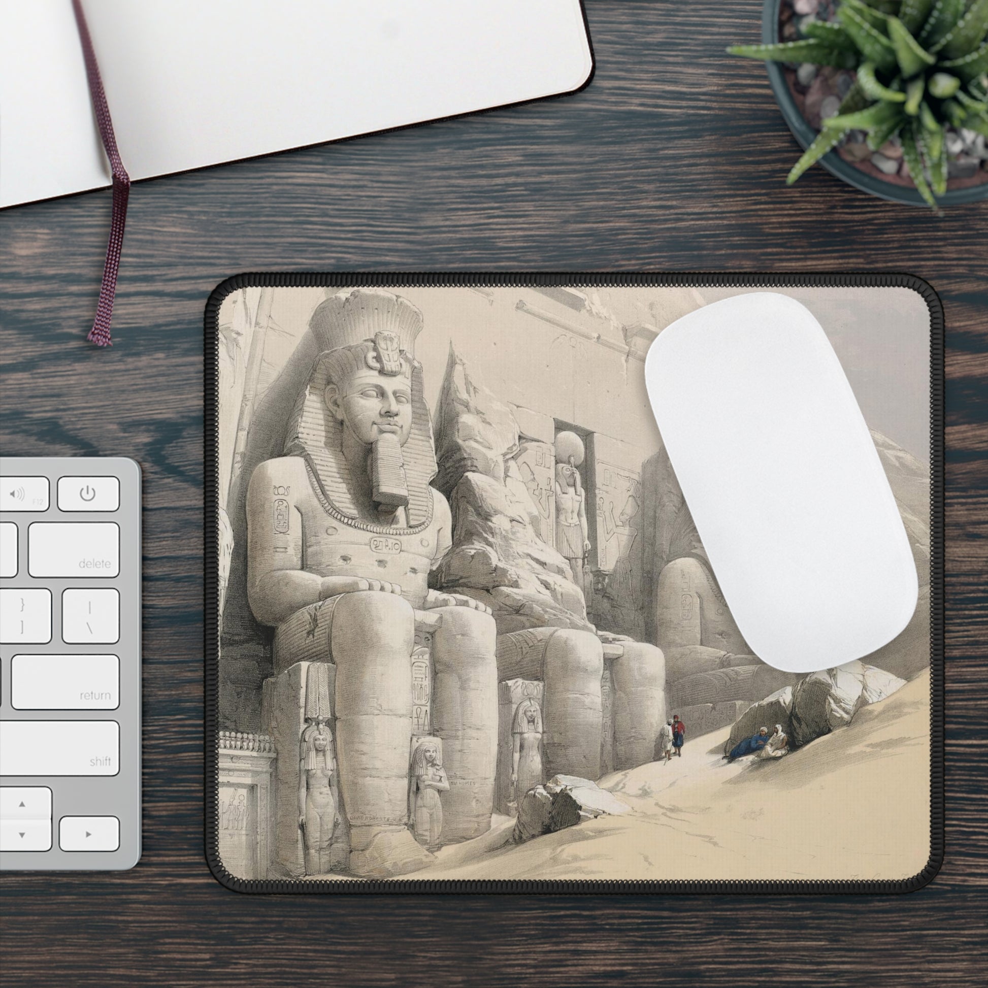 DAVID ROBERTS - THE GREAT TEMPLE OF ABOO SIMBLE. NUBIA - GAMING MOUSE PAD