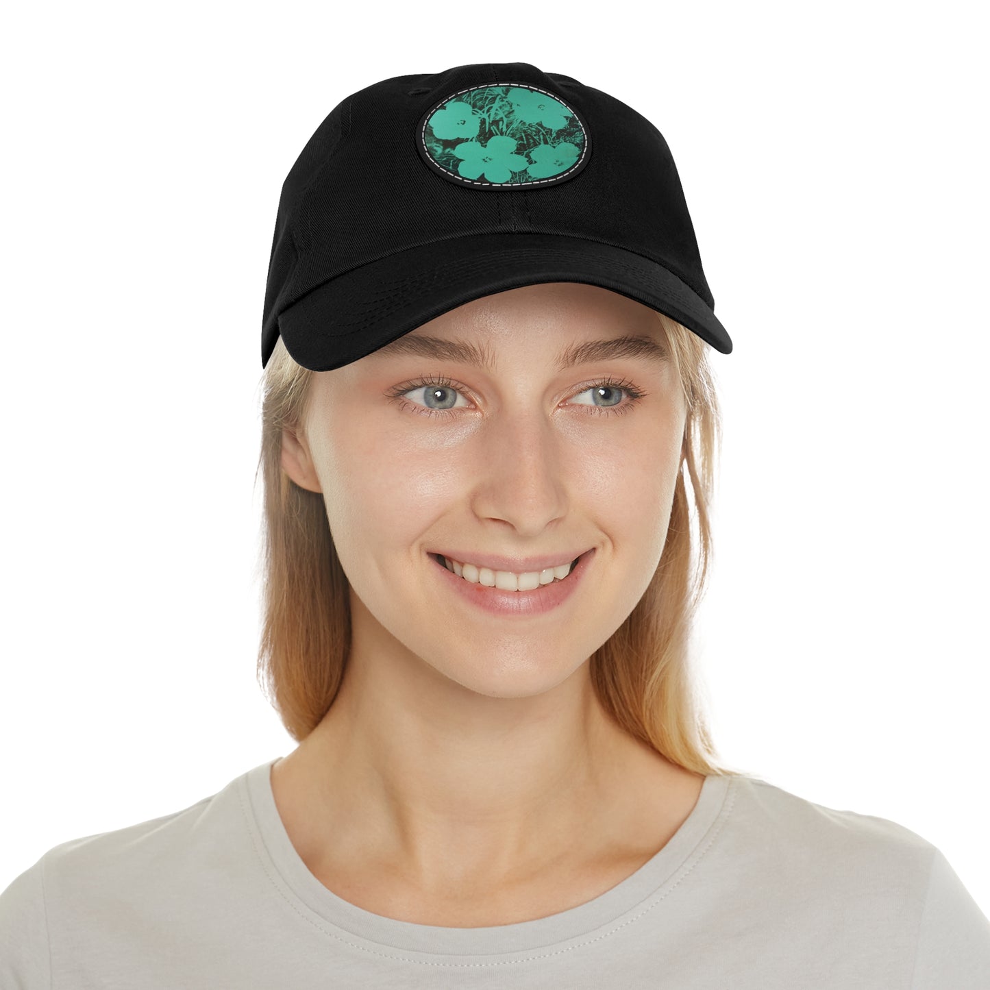 ANDY WARHOL - TEN-FOOT FLOWERS - UNISEX HAT W/ ROUND PATCH