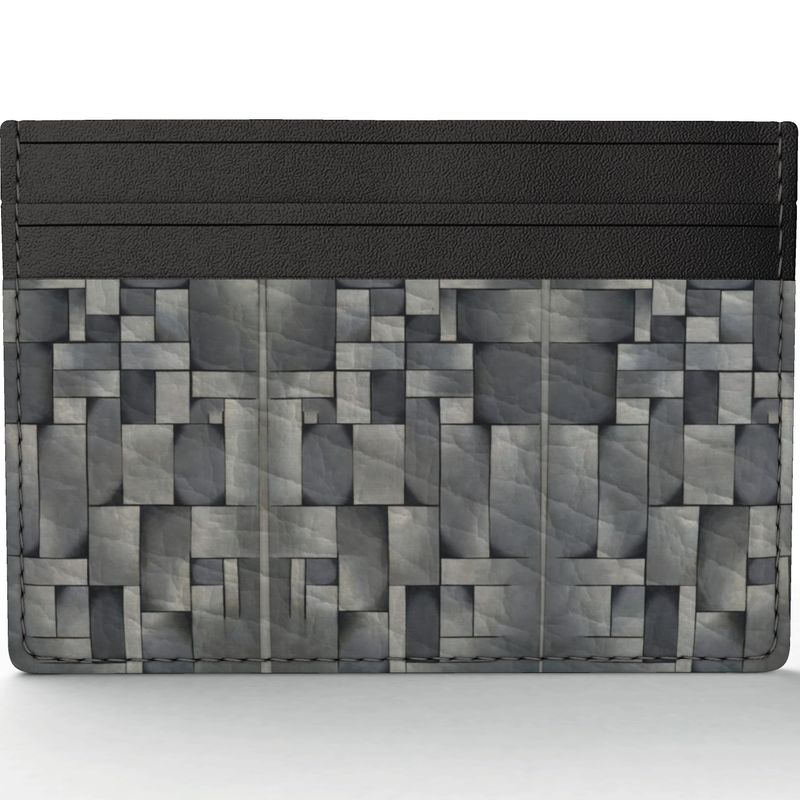 THEO VAN DOESBURG - COMPOSITION IN GRAY - LEATHER CARD HOLDER