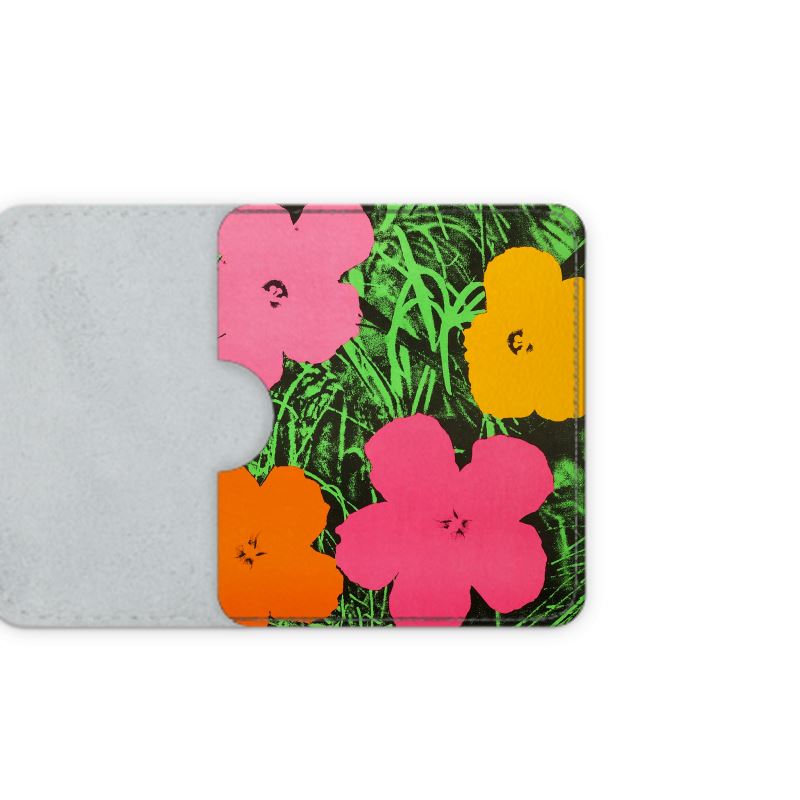 ANDY WARHOL - FLOWERS - LEATHER CARD CASE