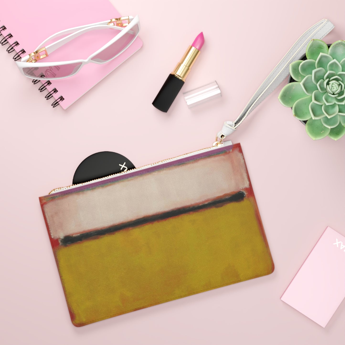 MARK ROTHKO - ABSTRACT- VEGAN SAFFIANO PATTERN ART CLUTCH