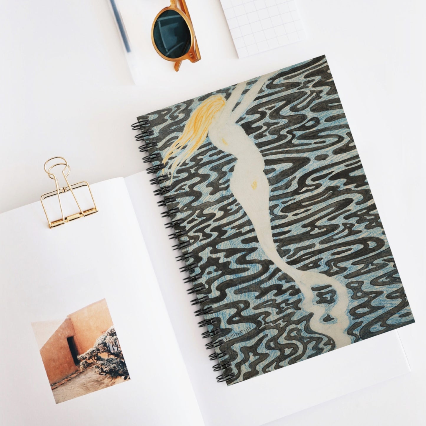 LEON SPILLIAERT - SIRENE (BAIGNEUSE) (1910) - SPIRAL ART NOTEBOOK