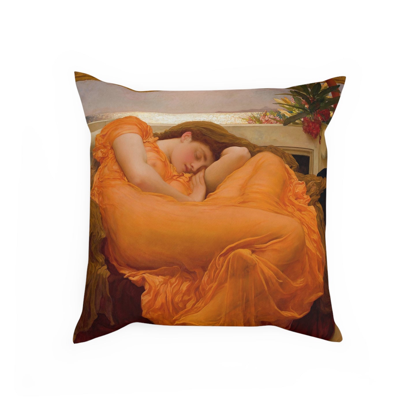 FREDERIC LEIGHTON - FLAMING JUNE - COTTON CUSHION