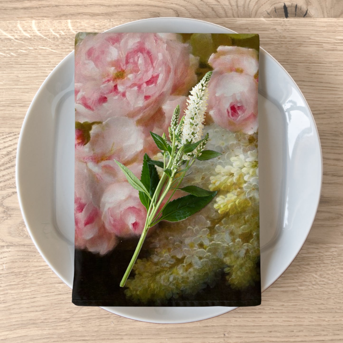 RAOUL M. DE LONGPRE - FLORAL STILL LIFE - ART NAPKINS SET