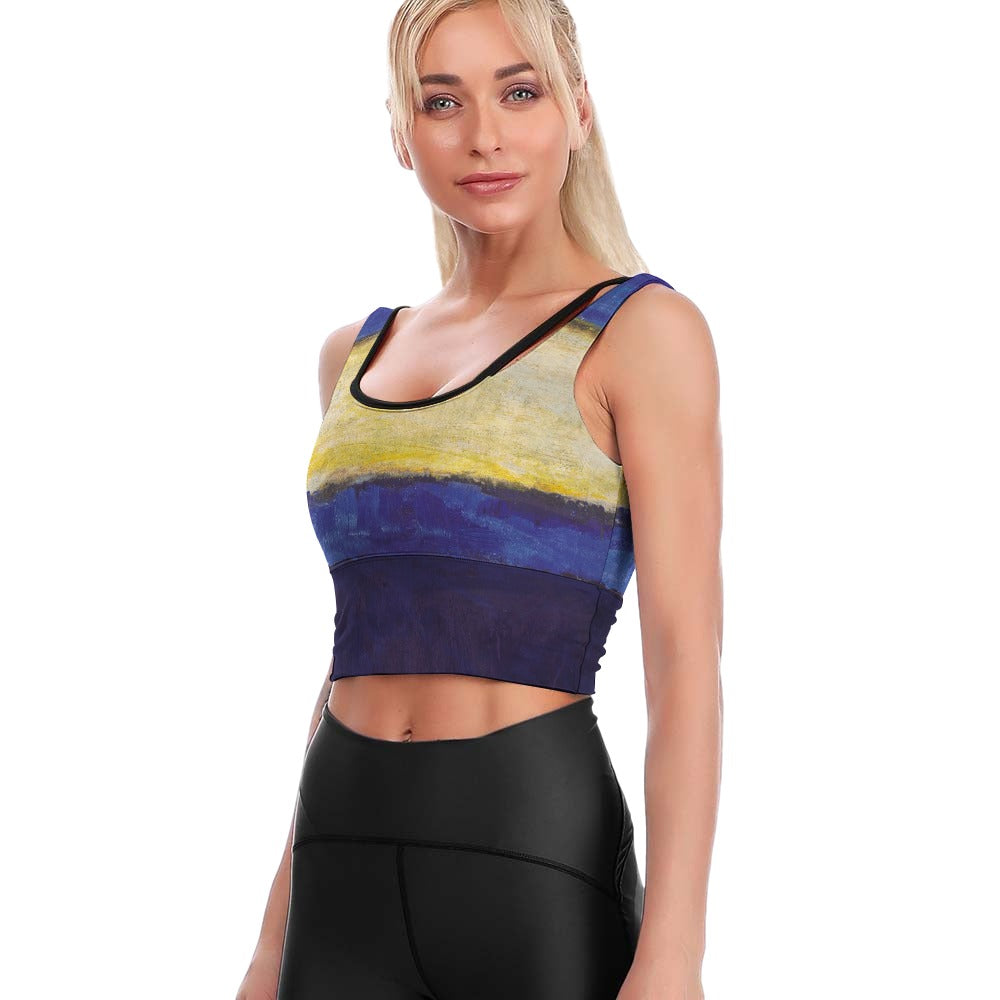 MARK ROTHKO - ABSTRACT ART DETAIL - YOGA SPORT BRA VEST