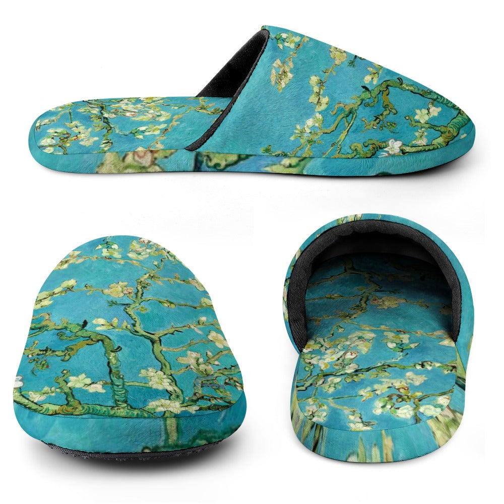 VINCENT VAN GOGH - ALMOND BLOSSOMS - WOMEN'S HOME SOFT ART SLIPPERS