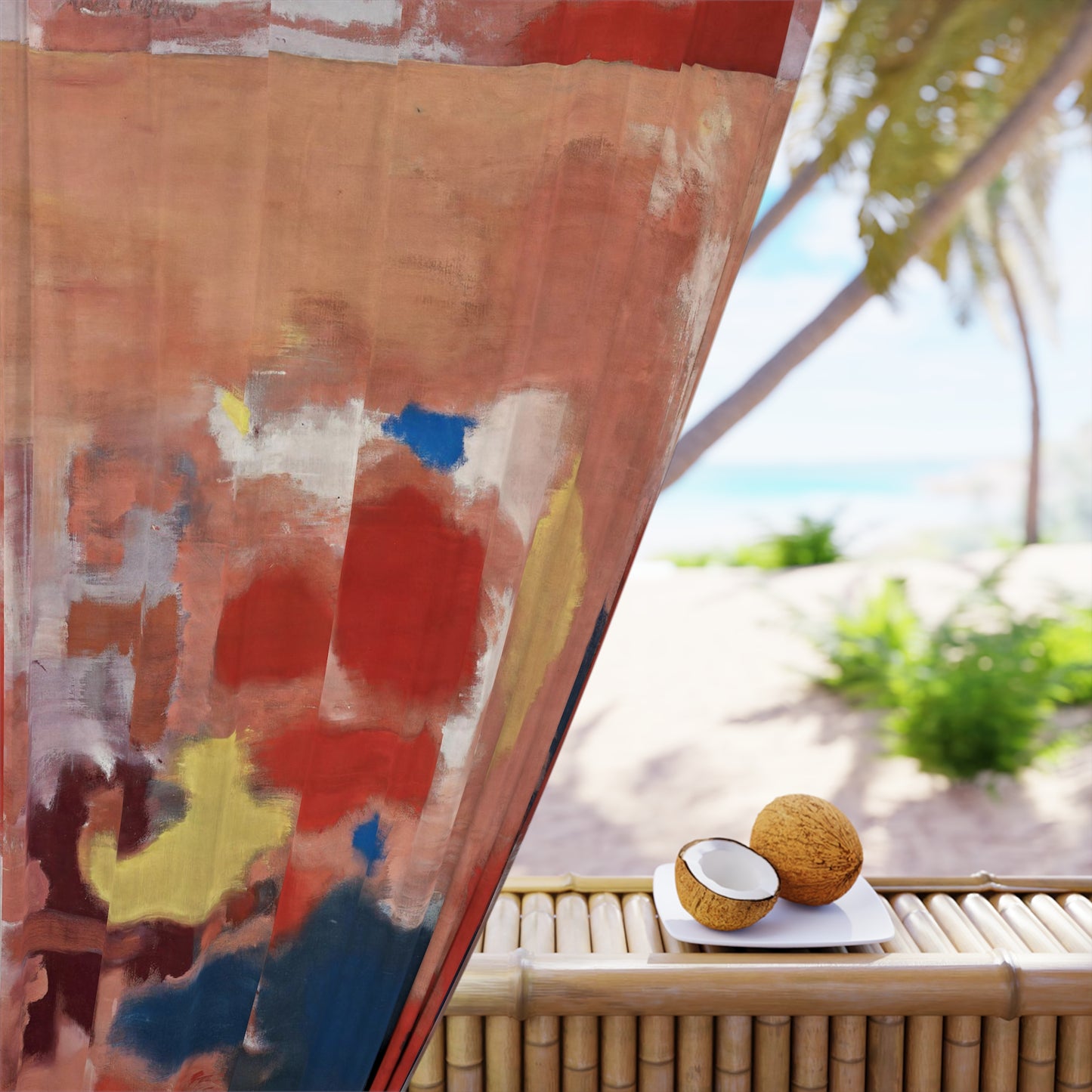 MARK ROTHKO - ABSTRACT - WINDOW ART CURTAIN