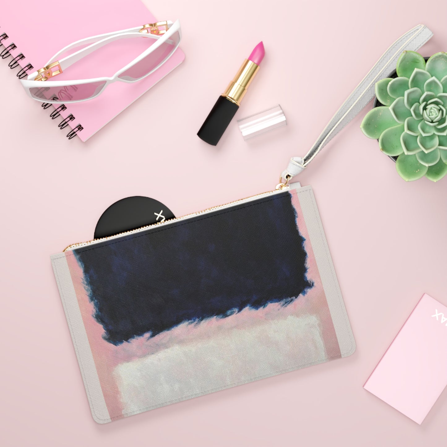 MARK ROTHKO - ABSTRACT- VEGAN SAFFIANO PATTERN ART CLUTCH