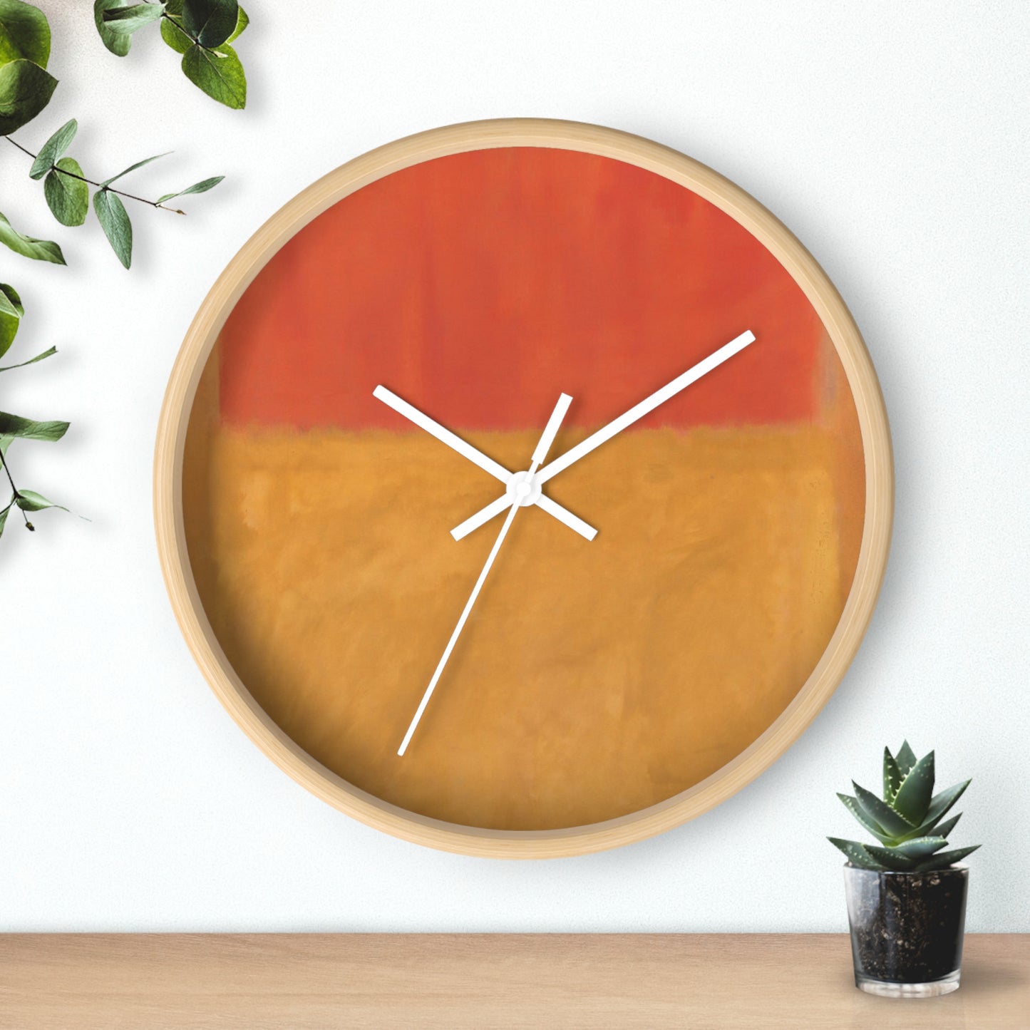 MARK ROTHKO - ABSTRACT - WOODEN WALL ART CLOCK