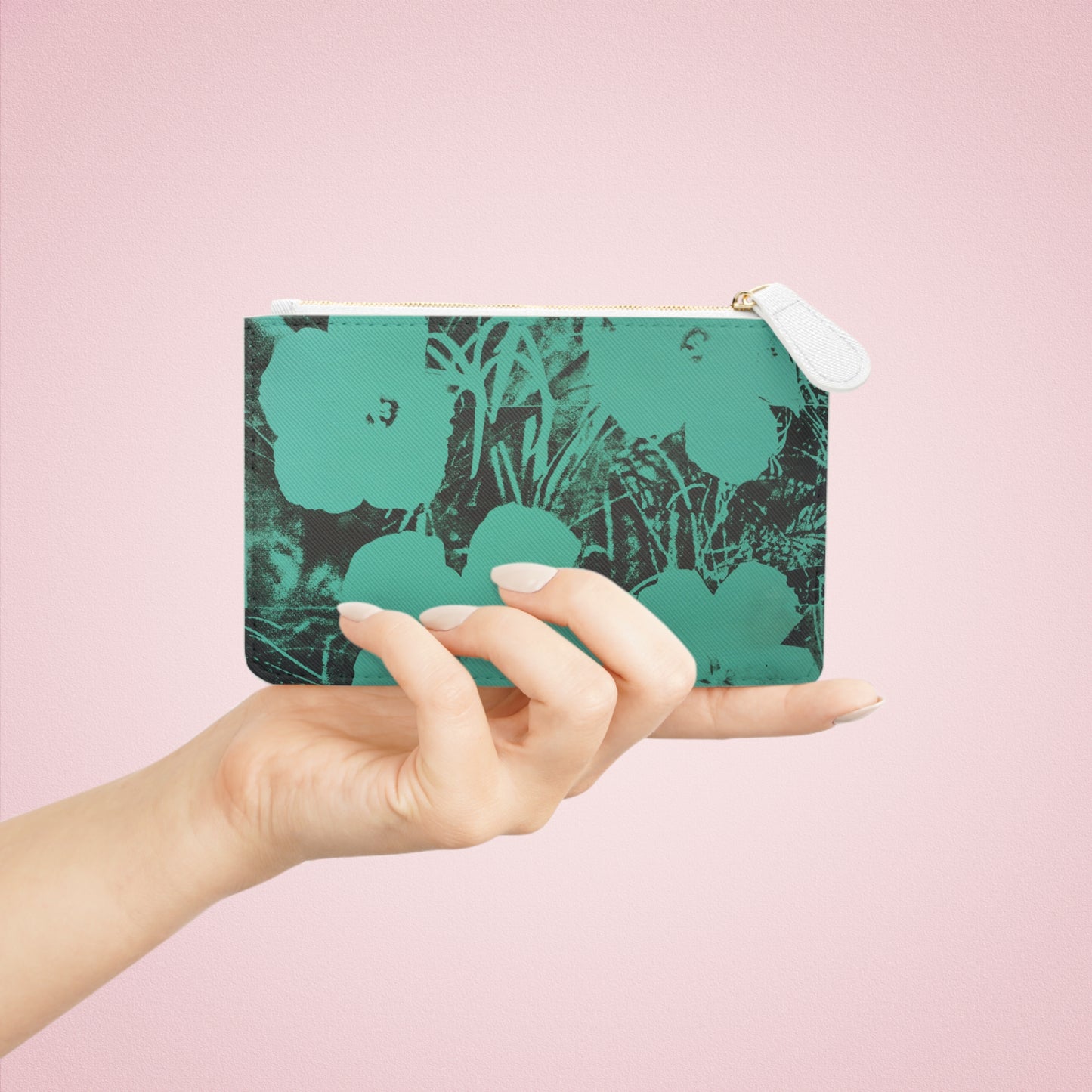 ANDY WARHOL - TEN-FOOT FLOWERS - VEGAN MINI ART CLUTCH