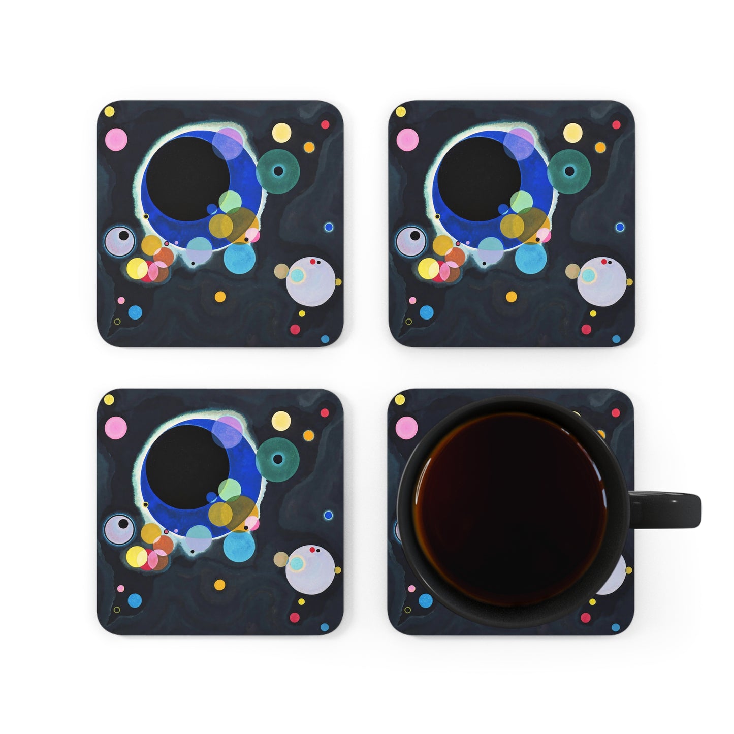 WASSILY KANDINSKY - SEVERAL CIRCLES - COASTERS SET