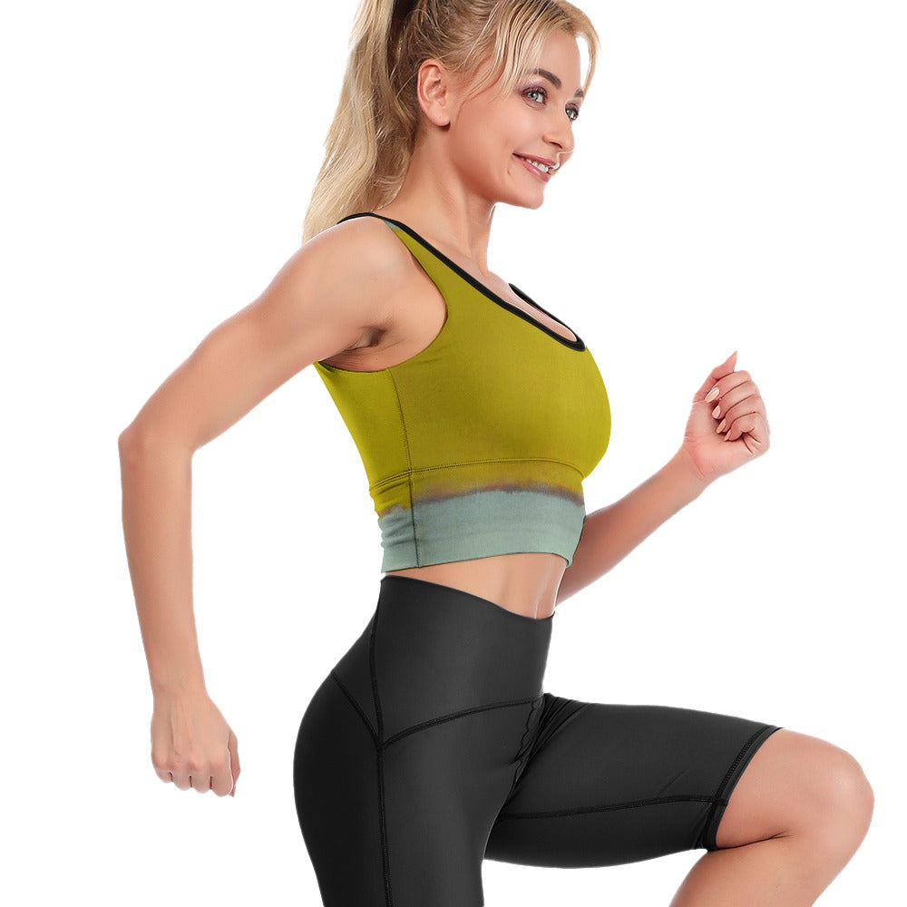 MARK ROTHKO - ABSTRACT ART DETAIL - YOGA SPORT BRA VEST