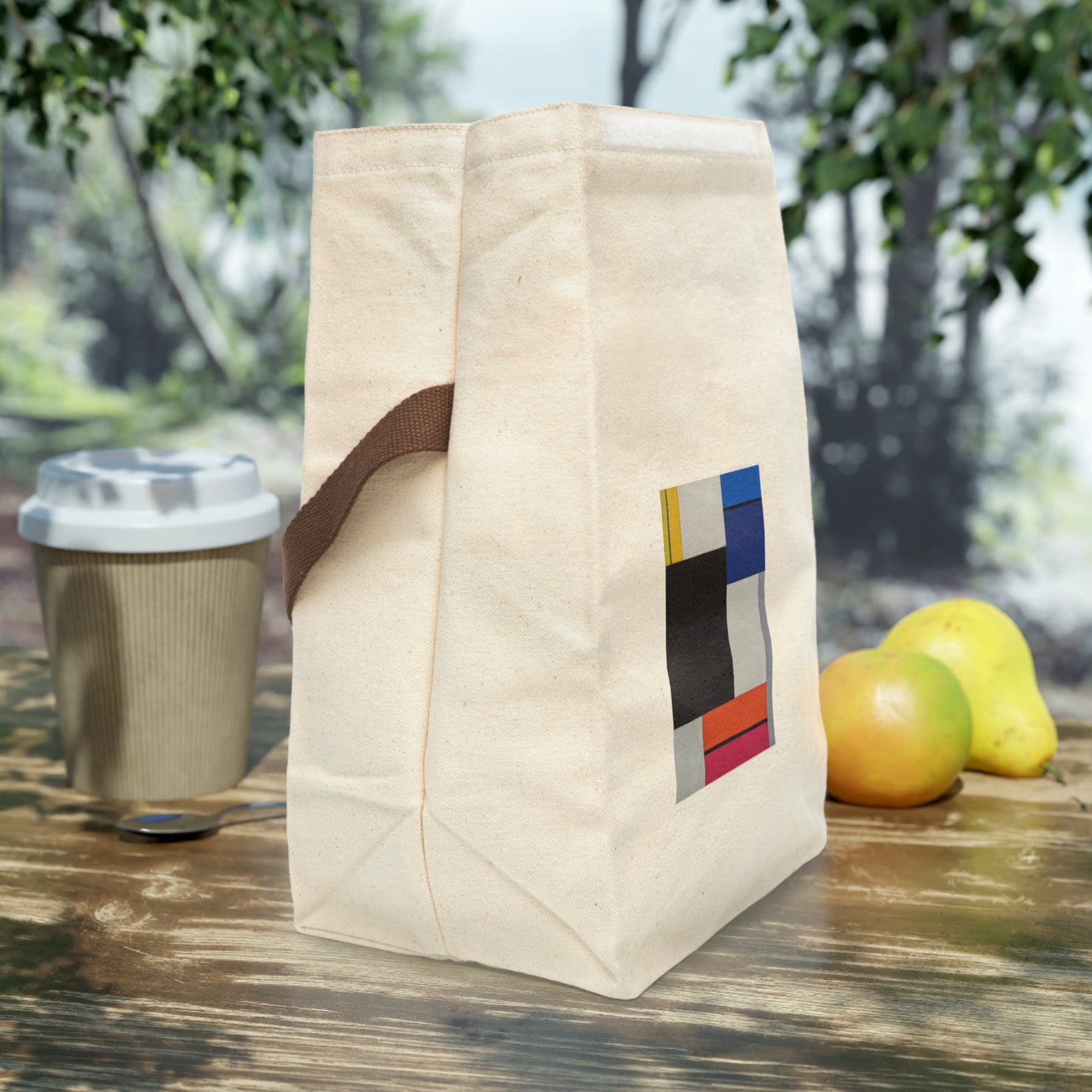 THEO VAN DOESBURG - COMPOSITION XXI - COTTON CANVAS LUNCH BAG WITH STRAP