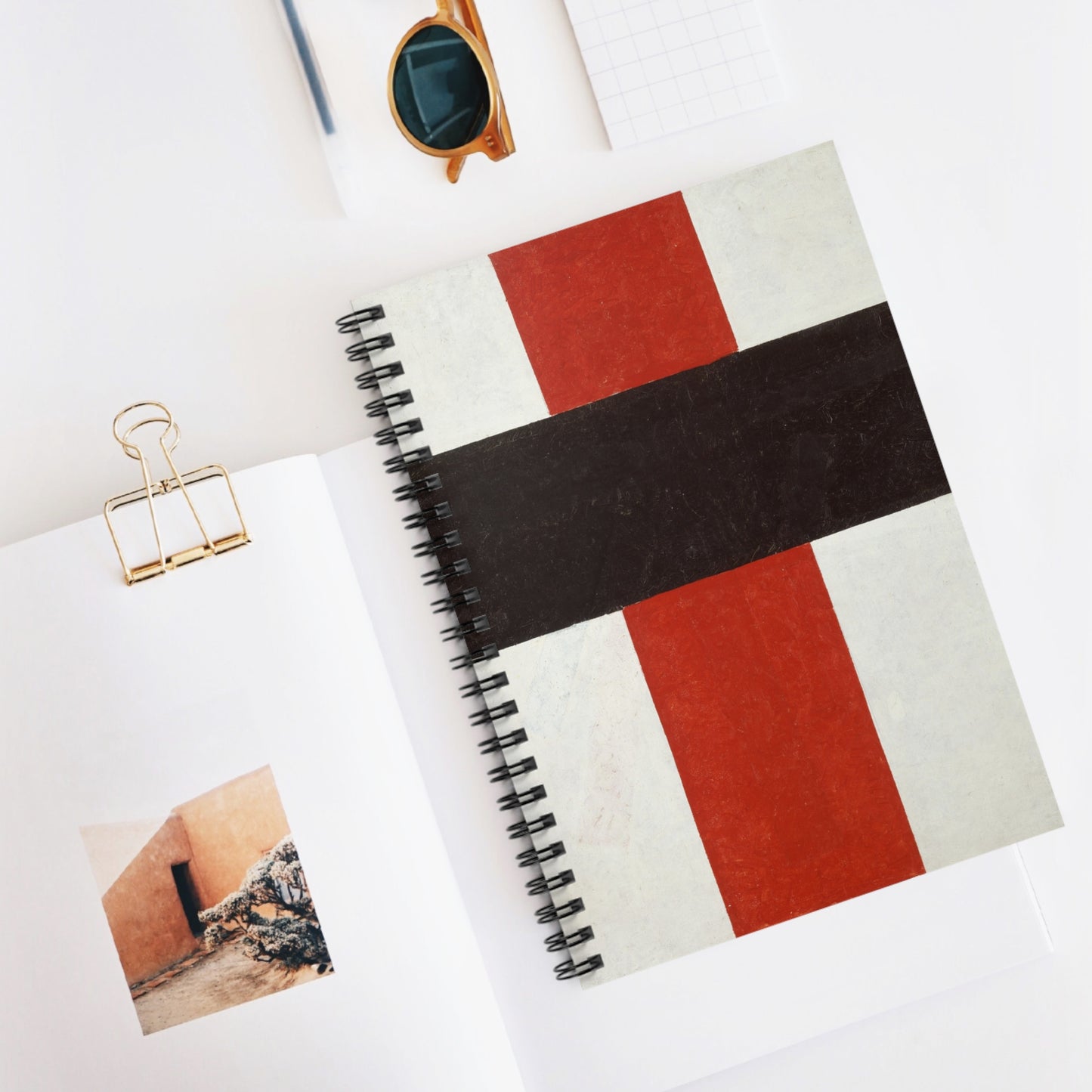 KAZIMIR MALEVICH - LARGE CROSSIN BLACK OVER RED ON WHITE