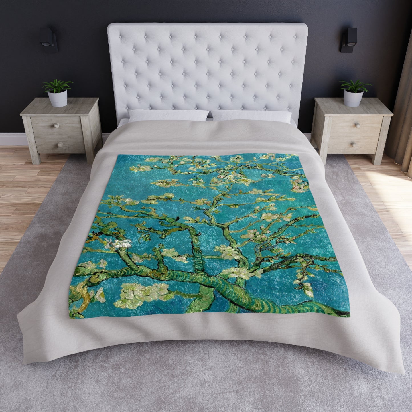 VINCENT VAN GOGH - ALMOND BLOSSOMS - VELVET BLANKET