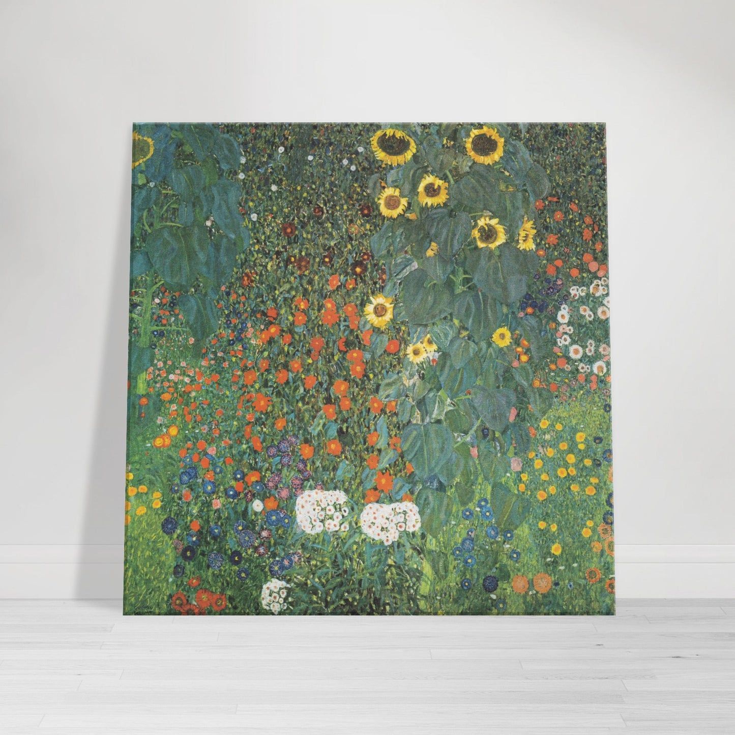 GUSTAV KLIMT - FARM GARDEN WITH SUNFLOWERS - CANVAS ART PRINT
