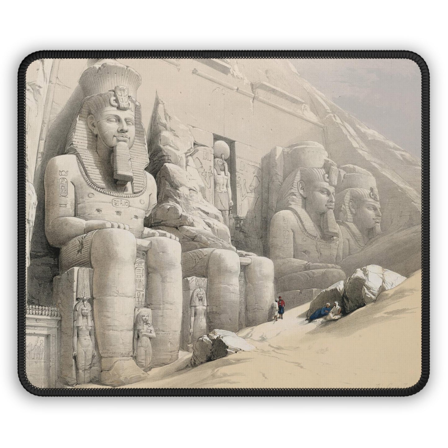 DAVID ROBERTS - THE GREAT TEMPLE OF ABOO SIMBLE. NUBIA - GAMING MOUSE PAD