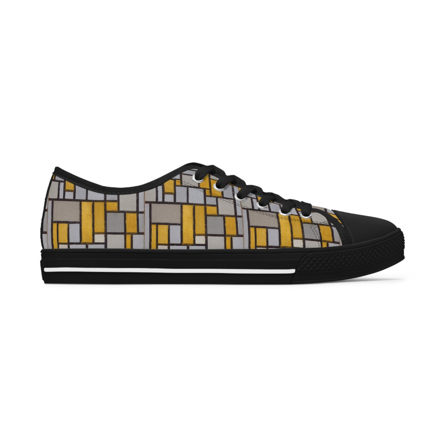 PIET MONDRIAN - COMPOSITION WITH GRID No. 1 - LOW TOP ART SNEAKERS FOR HER