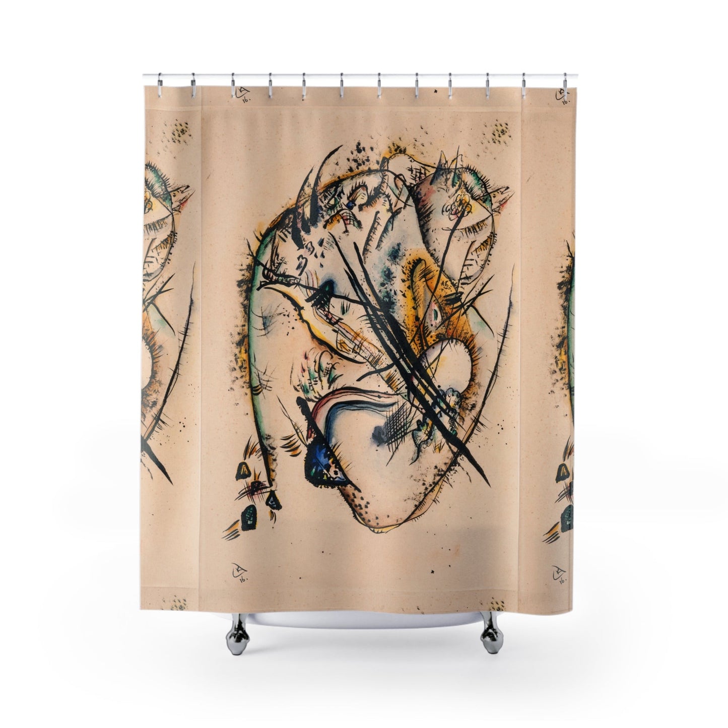 Art shower curtain