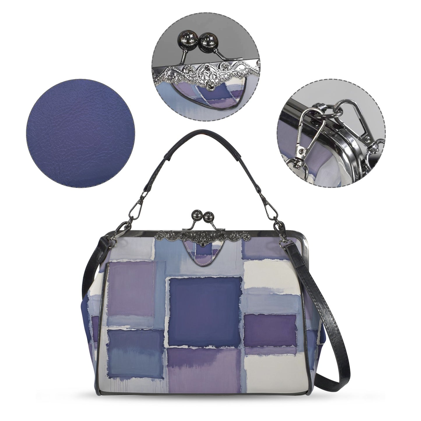 MARK ROTHKO - ABSTRACT - KISSLOCK CROSSBODY SHOULDER BAG