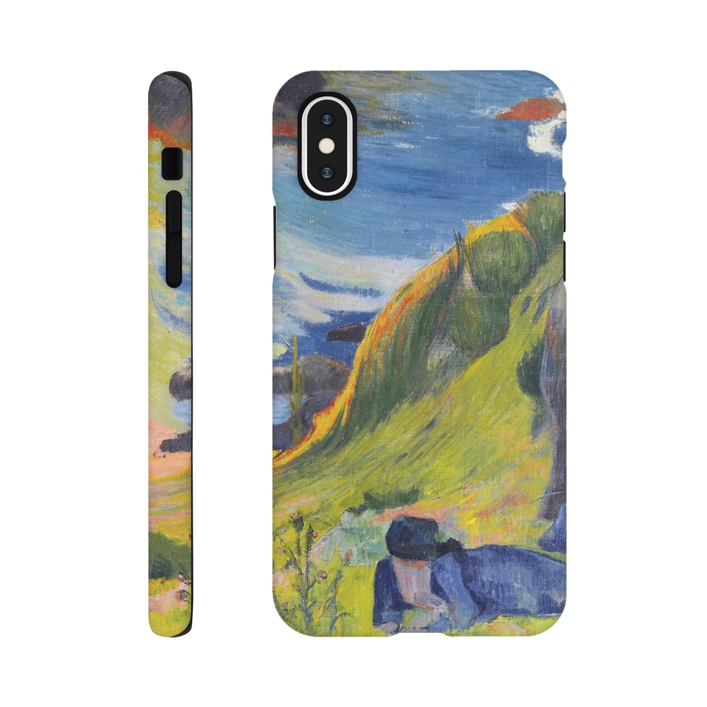 a phone case with a painting on it