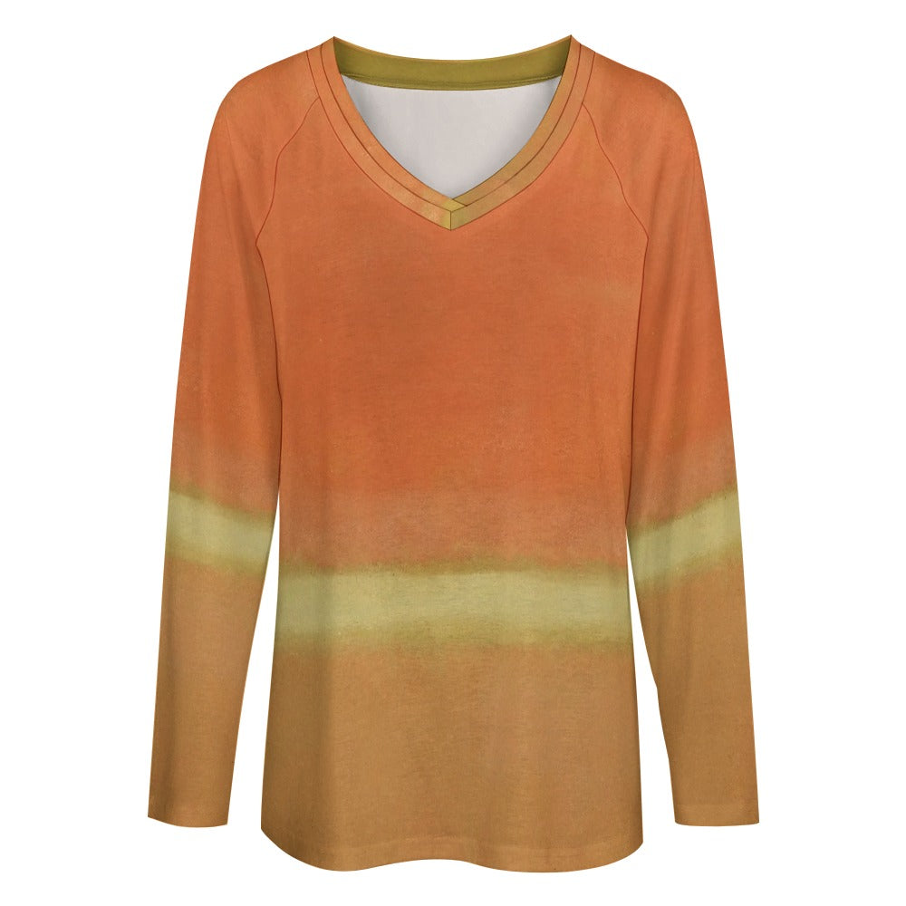 MARK ROTHKO - ABSTRACT ART - LONG SLEEVE LOOSE TEE FOR HER