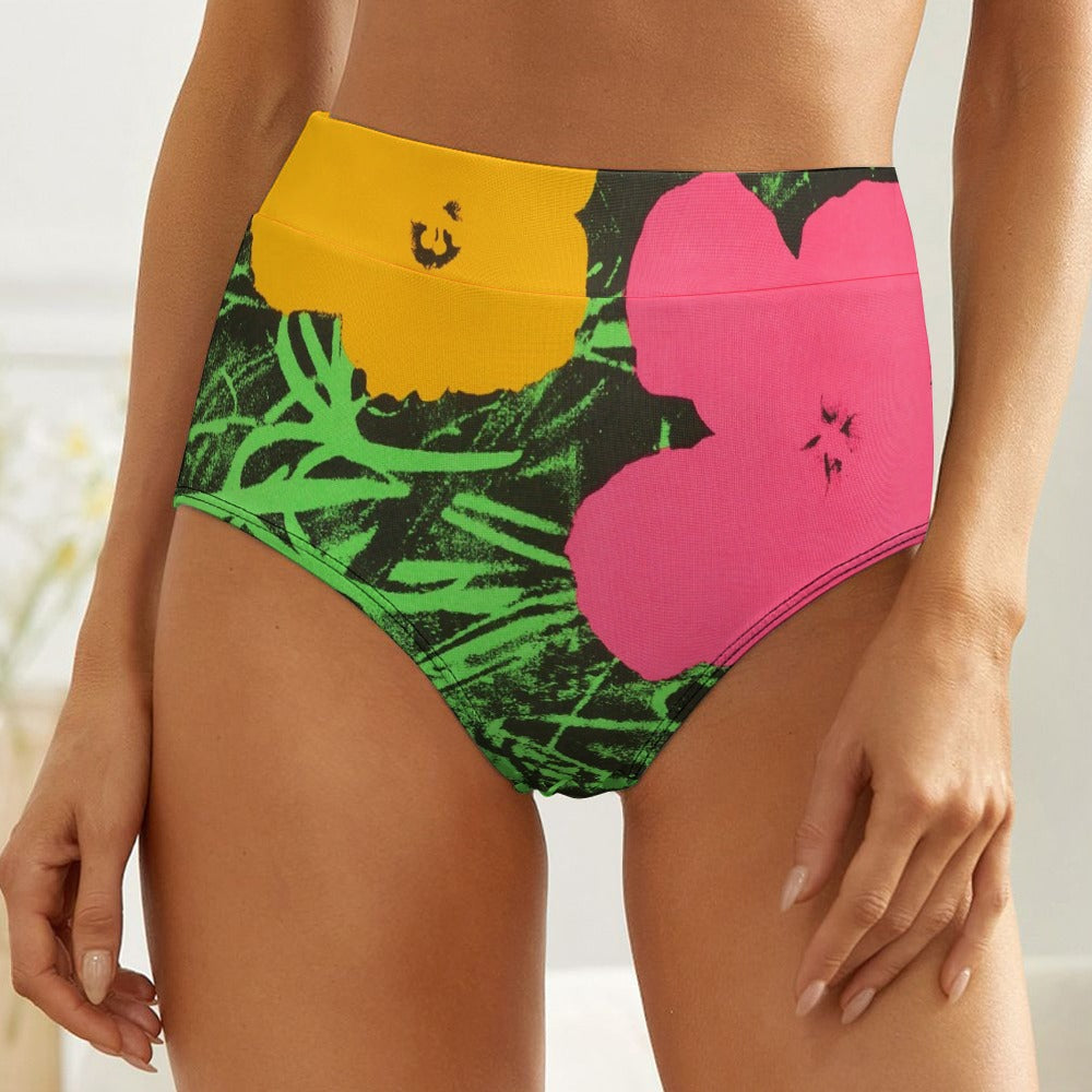 ANDY WARHOL - FLOWERS - HIGH WAIST PANTIES FOR HER