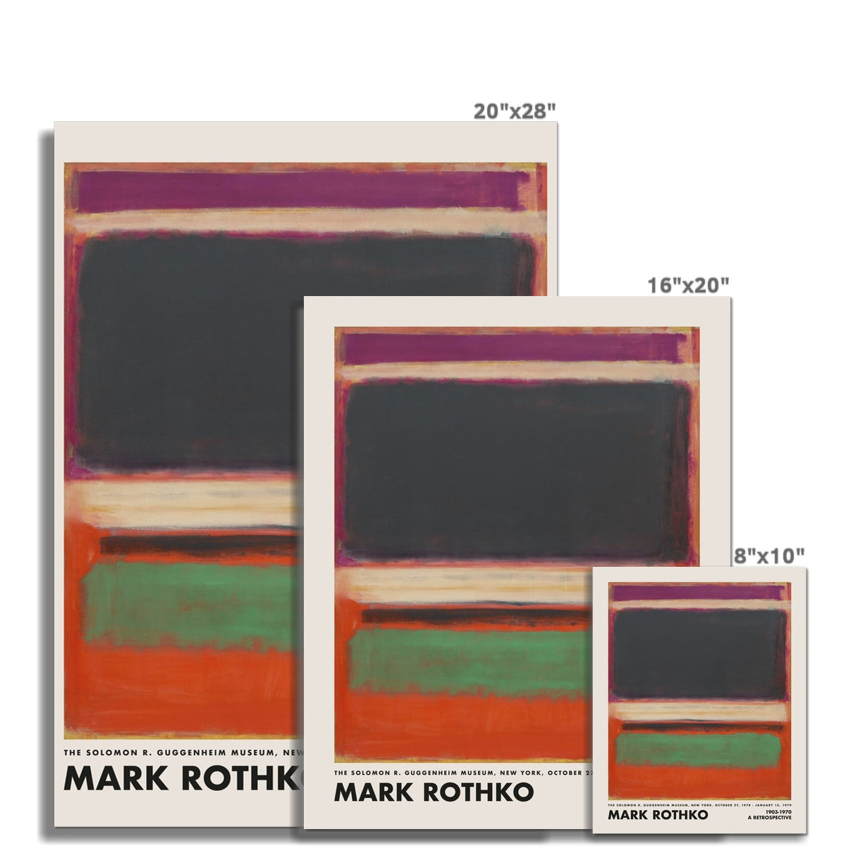 MARK ROTHKO - A RETROSPECTIVE - FINE ART PRINT