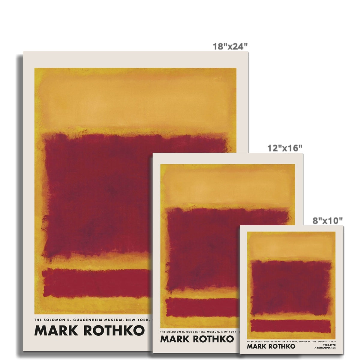 MARK ROTHKO - A RETROSPECTIVE - FINE ART PRINT