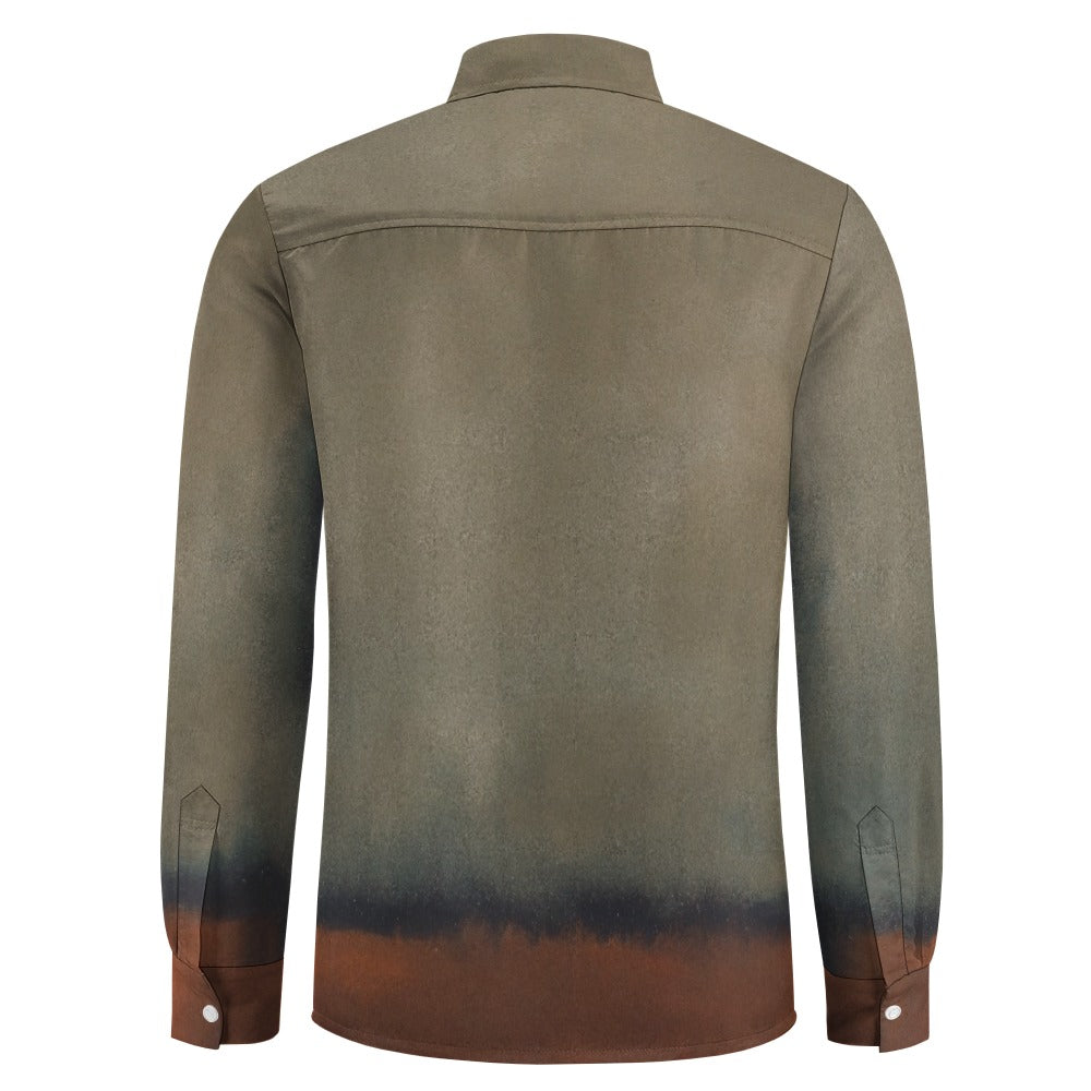 MARK ROTHKO - ABSTRACT - ONE POCKET LONG SLEEVE VELVET SHIRT FOR HIM