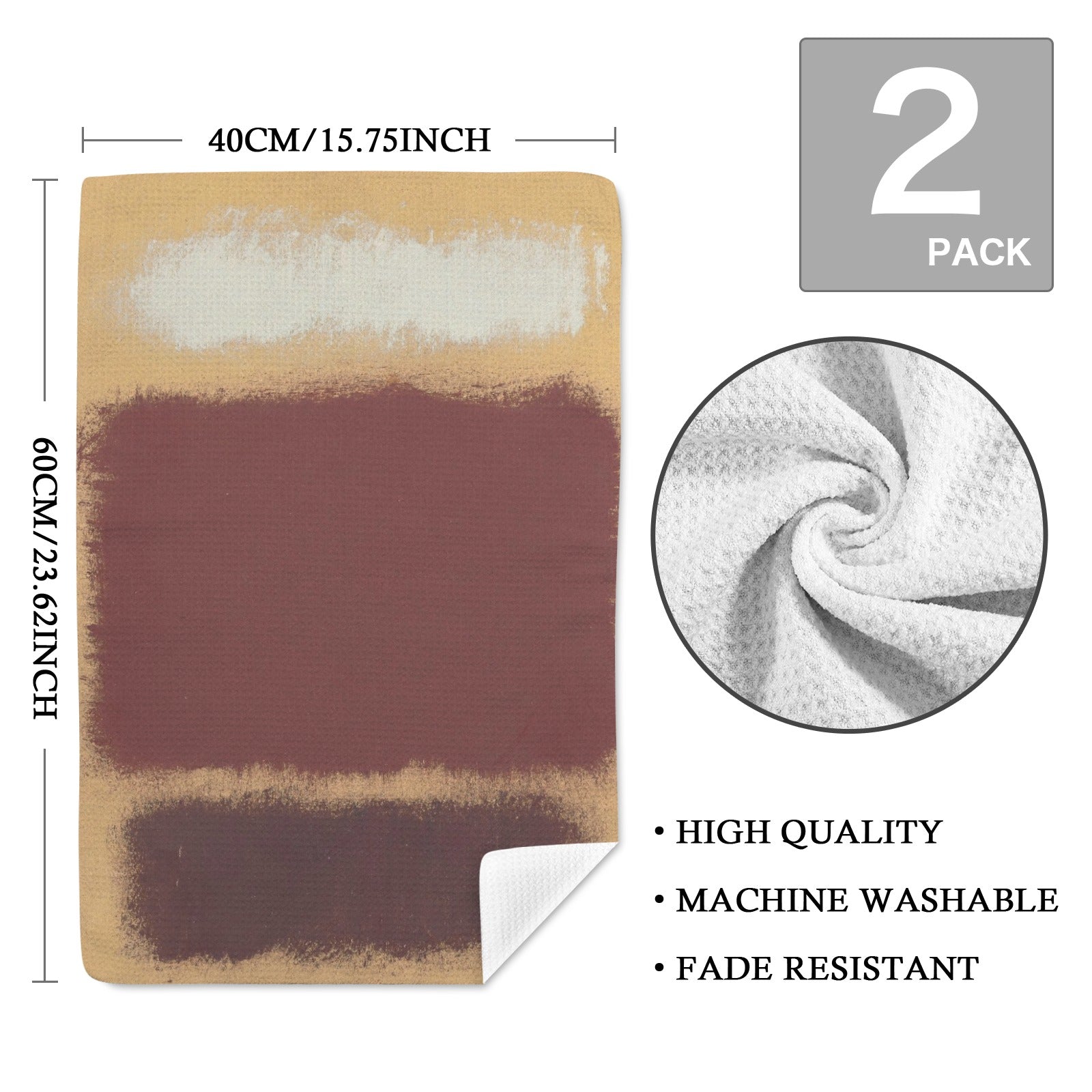 MARK ROTHKO - ABSTRACT - HAND TOWELS QTY 2