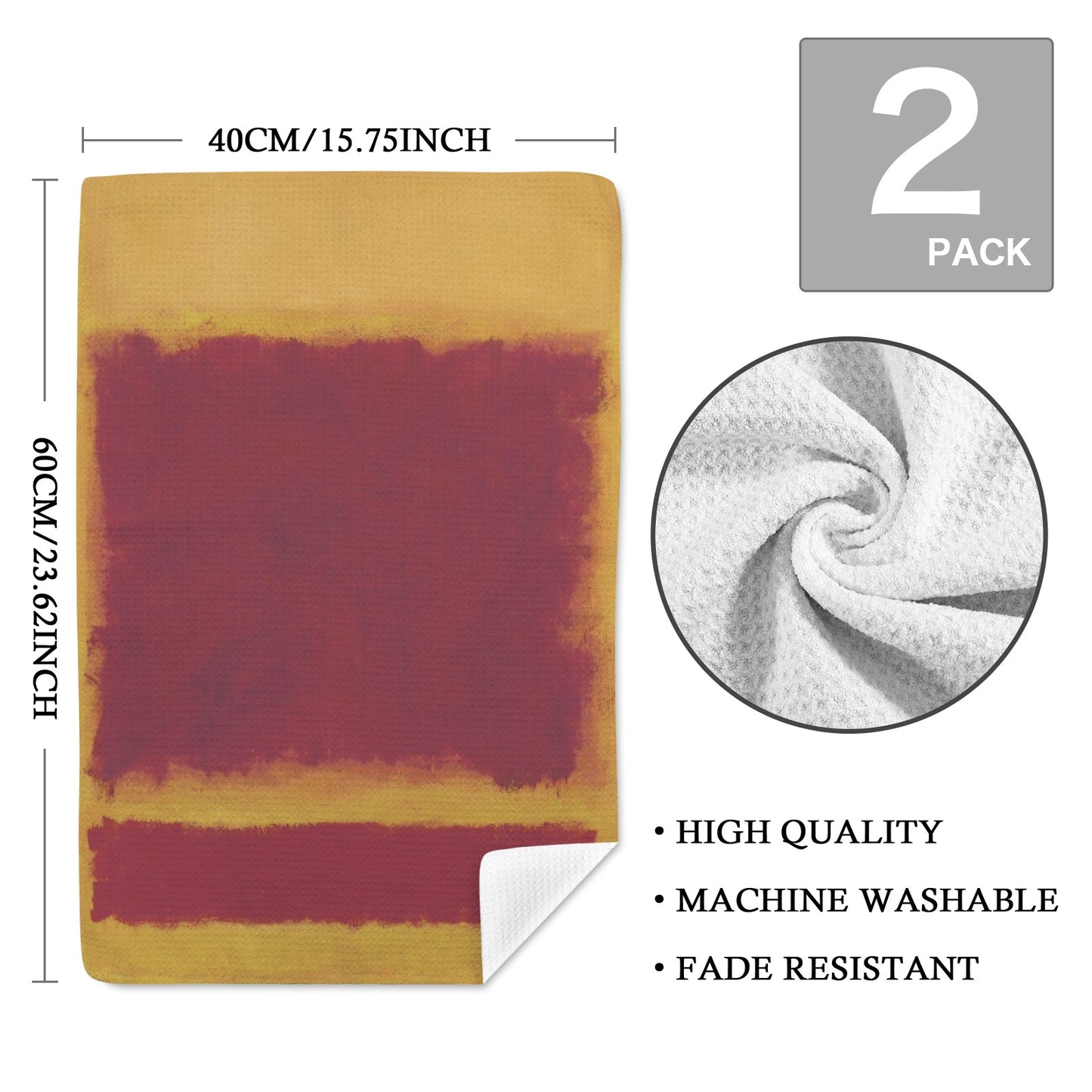 MARK ROTHKO - ABSTRACT - HAND TOWELS QTY 2