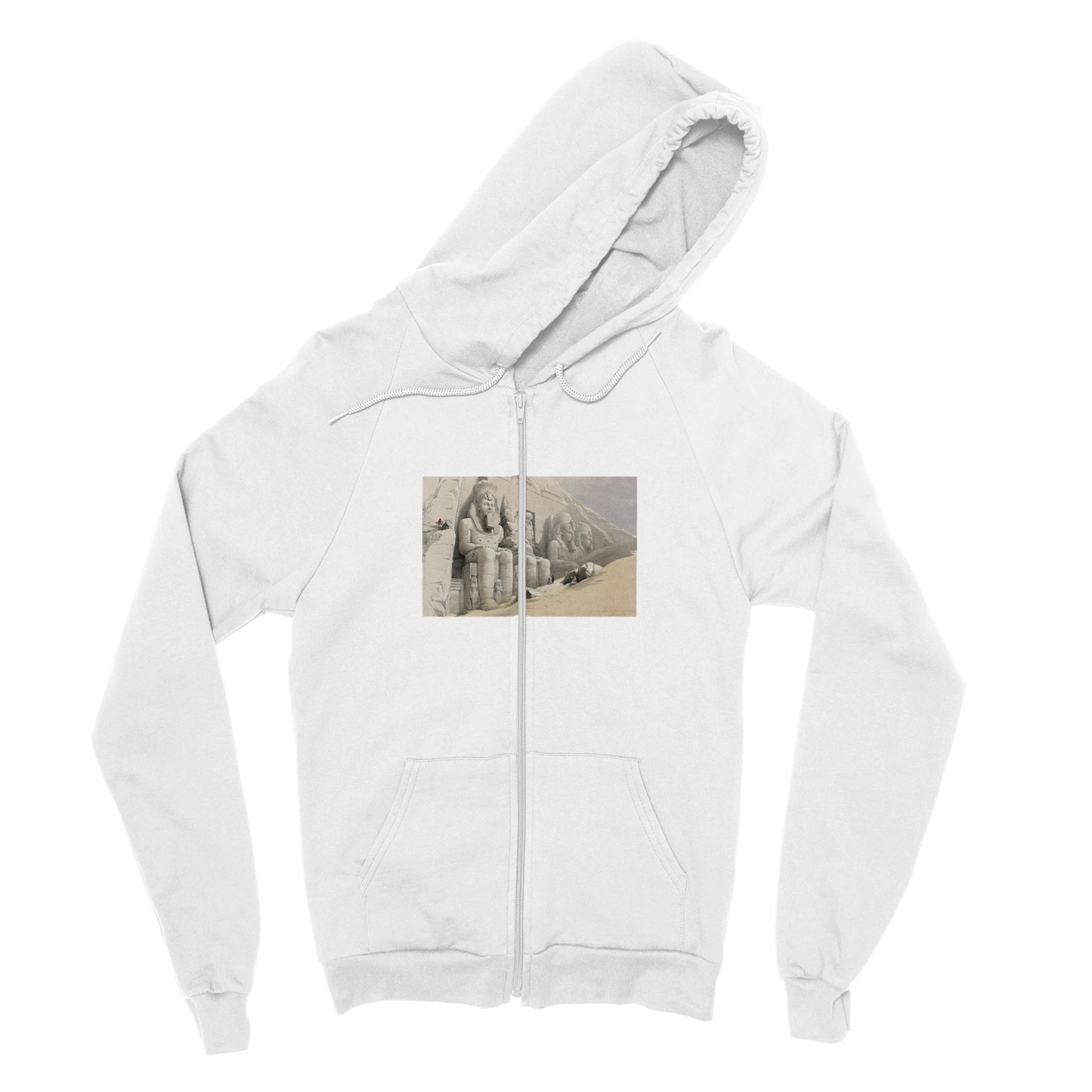 DAVID ROBERTS - THE GREAT TEMPLE OF ABOO SIMBLE. NUBIA - UNISEX ZIP HOODIE