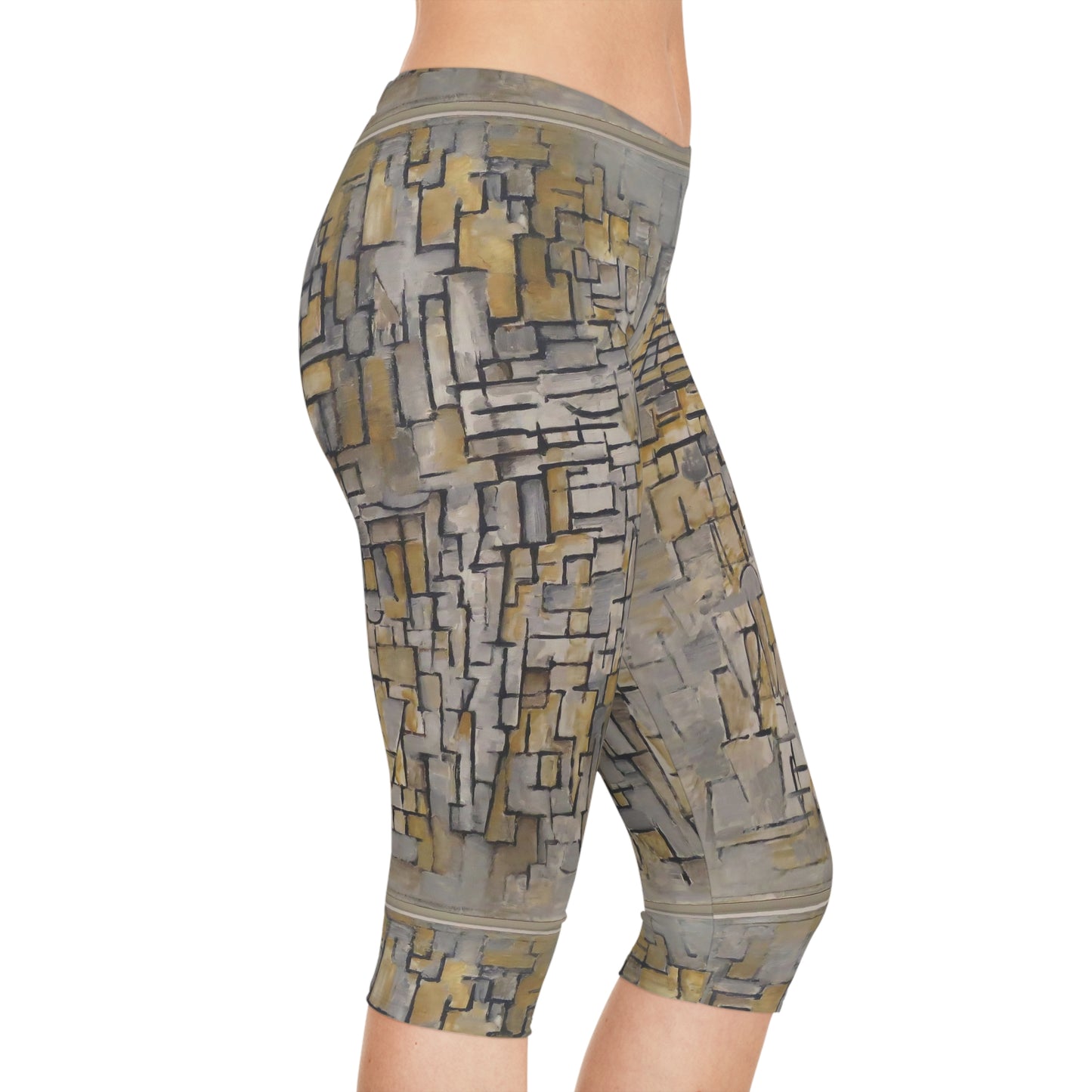 a woman's leggings with a pattern on it